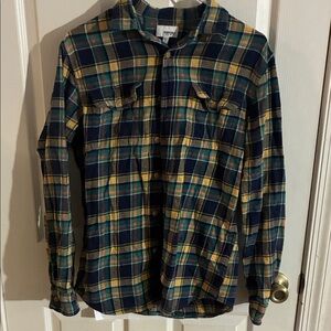 Sonoma plaid button down size small